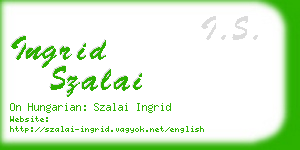 ingrid szalai business card